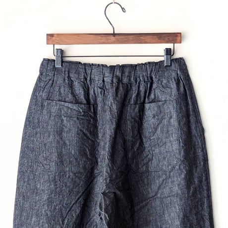 《 UNISEX 》 RINEN / 6オンス ノットインディゴデニム リラックスパンツ ( クロ )
