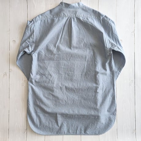 《 Unisex 》H.UNIT / C/L dungarees bandcollar long sleeves shirt ( Smokey Sax )