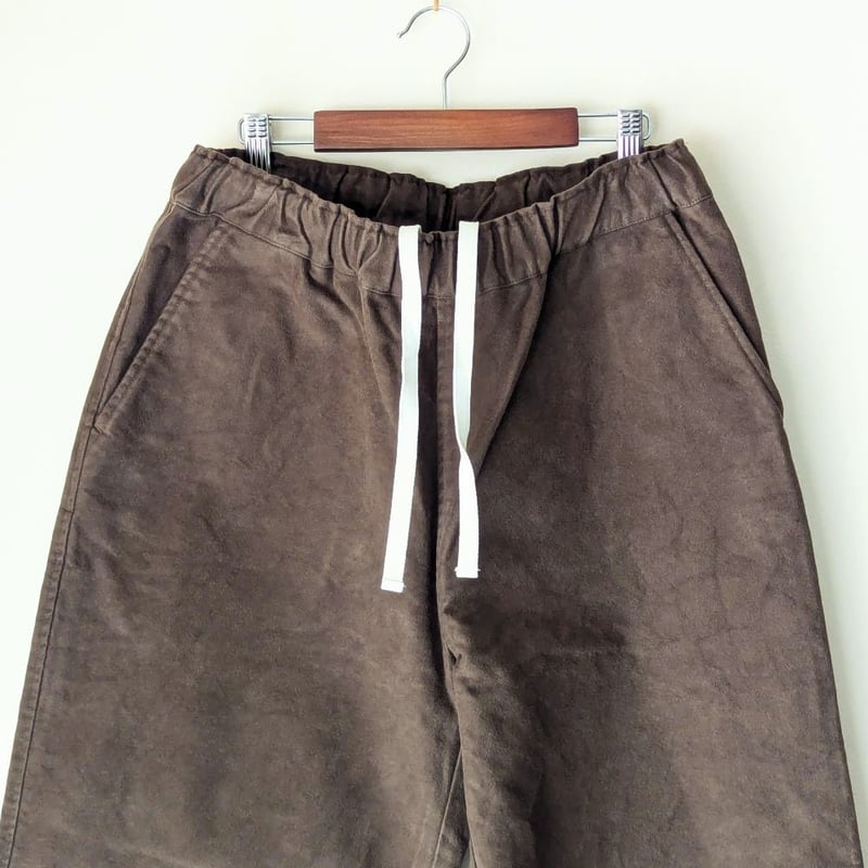 UNISEX 》 RINEN / 20/1二重織モールスキン リラックスパンツ ( オリー