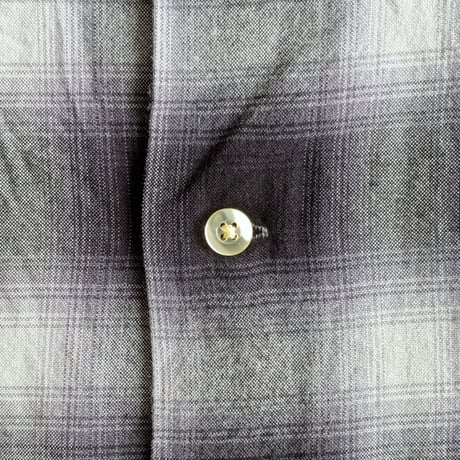 《 MEN 》 TOWNCRAFT / 60S OMBRE LOOP COLLAR S/S SHIRTS  ( BLACK )