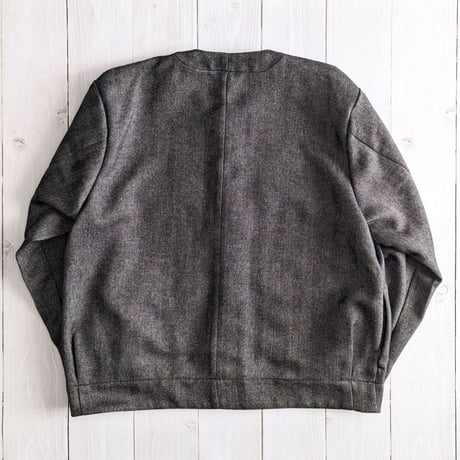《 Unisex 》ämne / HERRINGBONE clerk crew ( GRAY )