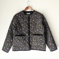 《 WOMEN 》 sosotto / LIBERTYコーデュロイキルティング ノーカラージャケット ( ブラック )