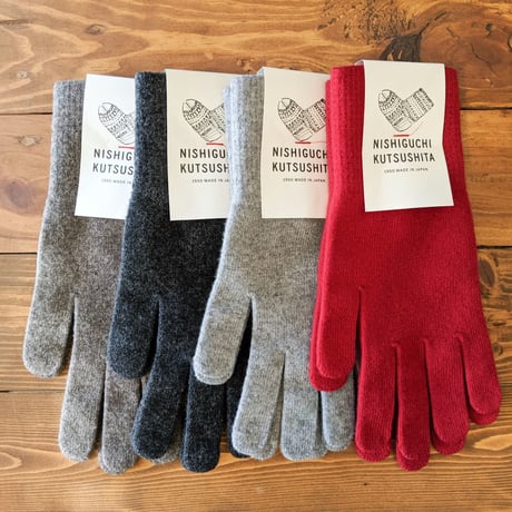 《 WOMEN 》 NISHIGUCHI KUTSUSHITA / メリノウールグローブ M ( 4 colors )