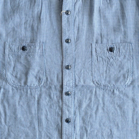《 MEN 》 H.UNIT / Check work shirt ( BLUE )