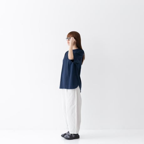 《 UNISEX 》 RINEN / 60/2スーピマ天竺 半袖ラウンドクルーネック ( シロ )