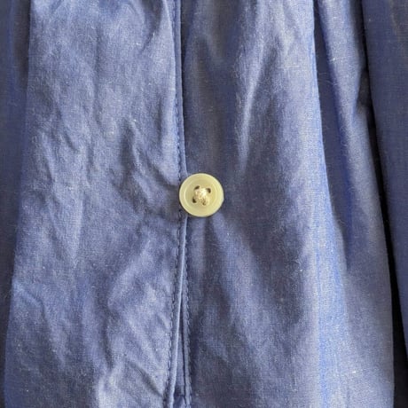 《 WOMEN 》 maillot mature / Shuttle Cloth Gather Shirt ( BLUE )