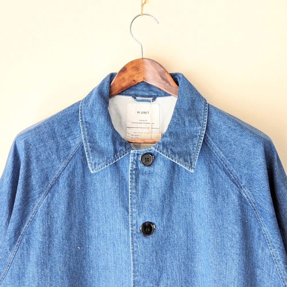 Unisex 》H.UNIT / Denim soutien collar coat (
