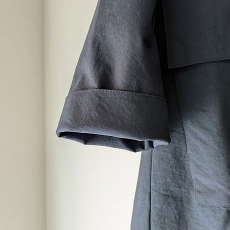 《 UNISEX 》 ämne / NYLON OX covered coat  (BLACK )