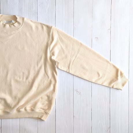 《 UNISEX 》 ämne / FRENCH TERRY oval crew  ( NATURAL )