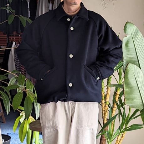 《 UNISEX 》 maillot mature / Double Face Beaver Coach Jacket ( NAVY )