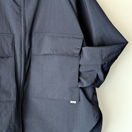 《 UNISEX 》ämne / NYLON useful hoodie  ( BLACK )