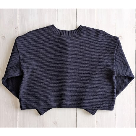 《 WOMEN 》 PONT DE CHALONS / コットンショートカーディガン ( ネイビー )