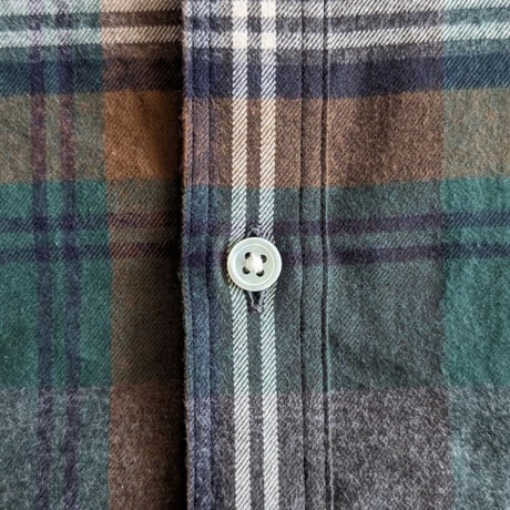 《 MEN 》 weac. / NOKAMIKUN - Cotton Flannel Shirt ( GREEN )