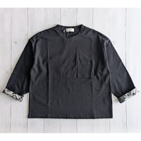 《 WOMEN 》 sosotto / 21/2天竺袖裏LIBERTYクルーネックロングスリーブ ( ブラック )