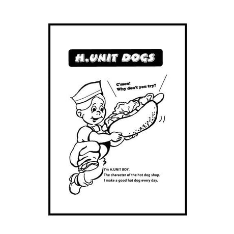 《 Unisex 》H.UNIT / H.UNIT DOGS print tee ( WHITE )