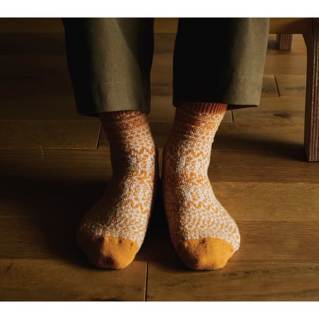 《 MEN 》 NISHIGUCHI KUTSUSHITA / ウールジャガードソックス M ( 4 colors )