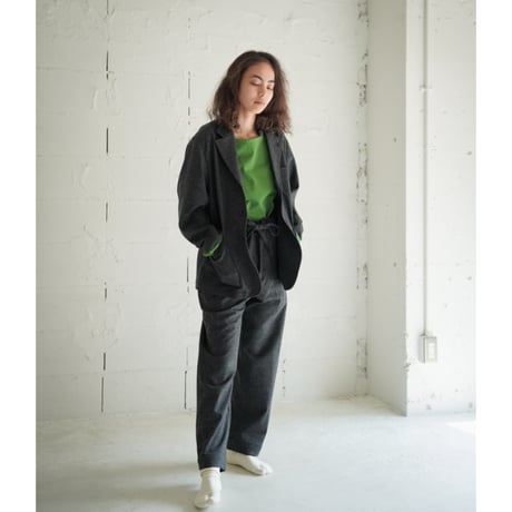 《 Unisex 》HATSKI / Easy Melton Slacks ( NAVY )