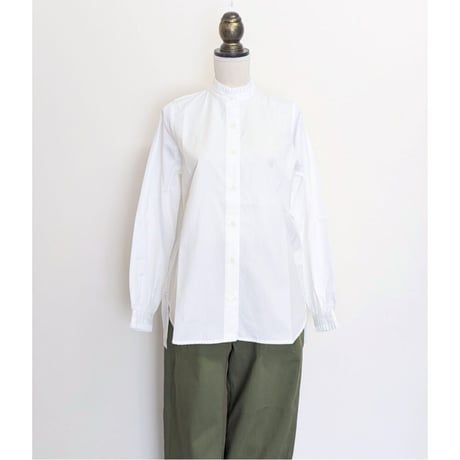 《 WOMEN 》ämne / BROAD frilled blouse  ( WHITE )