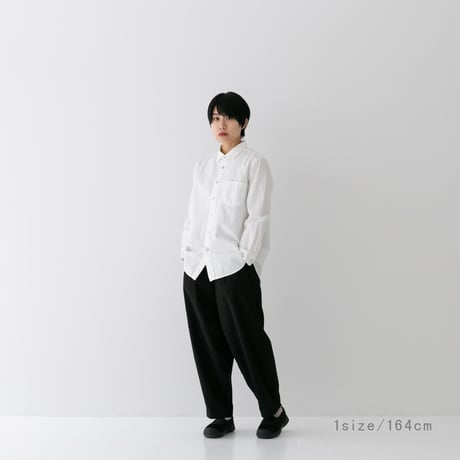 《 UNISEX 》RINEN / 80/2ダウンプルーフ レギュラーカラーオーバーサイズシャツ ( シロ )