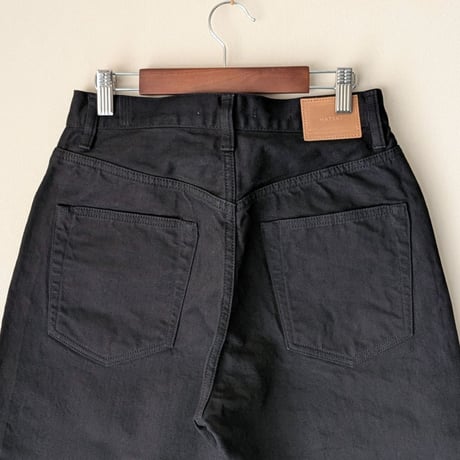 《 UNISEX 》 HATSKI / Loose Tapered Washi Denim ( BLACK )