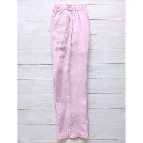 《 WOMEN 》 MANON / RAYON LINEN SLIT EASY PANTS ( PINK )