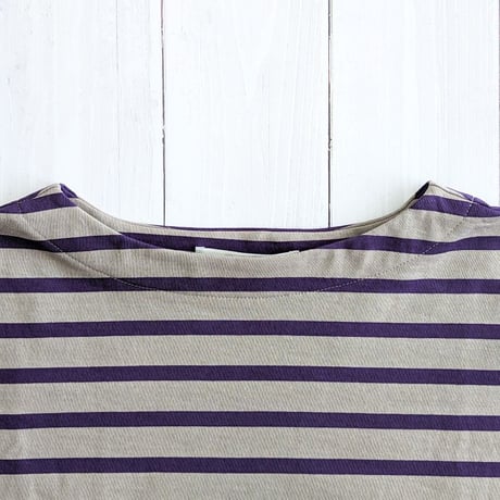 《 Unisex 》ämne / BORDER gride basque Ⅱ ( Gray_Purple )