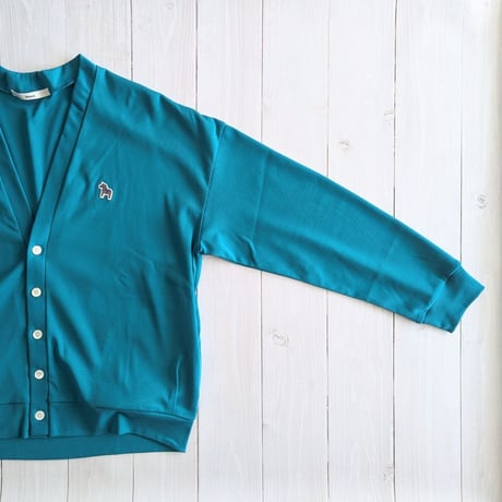 《 UNISEX 》ämne / CIRCULAR RIB Dalahäst cardigan  ( PEACOCK )