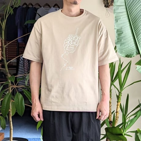 《 Unisex 》ämne / H_s tee “ kafé ”  ( SAND )
