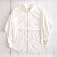 《 UNISEX 》RINEN / 80/2ダウンプルーフ レギュラーカラーオーバーサイズシャツ ( シロ )