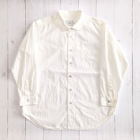 《 UNISEX 》RINEN / 80/2ダウンプルーフ レギュラーカラーオーバーサイズシャツ ( シロ )