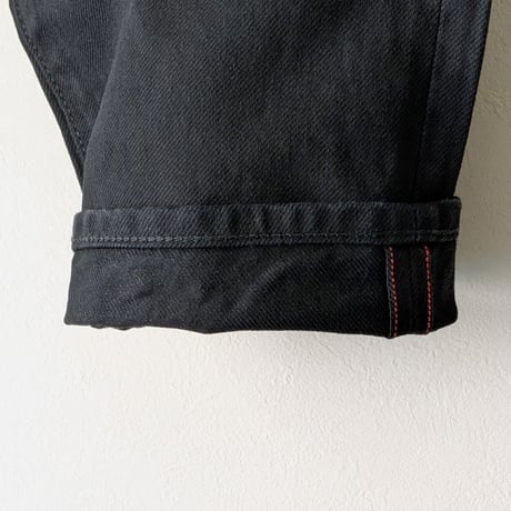 《 UNISEX 》 HATSKI / Loose Tapered Washi Denim ( BLACK )