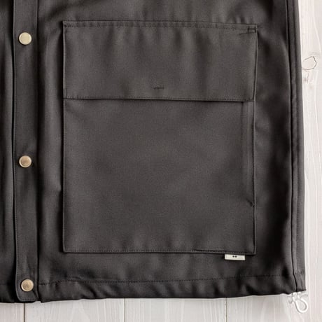 《 MEN 》 ämne / GABARDINE useful vest  ( BLACK )