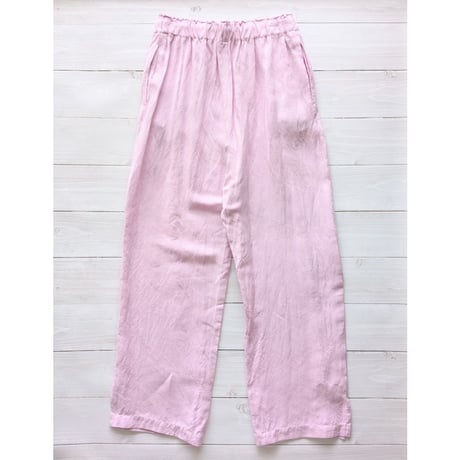 《 WOMEN 》 MANON / RAYON LINEN SLIT EASY PANTS ( PINK )