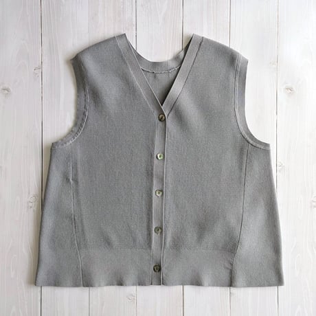 《 WOMEN 》 lelill / ハイテク2WAYワッフルジレ ( グレー )