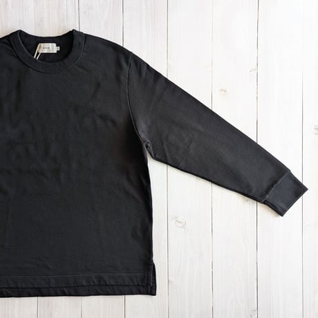 《 UNISEX 》 RINEN / 20/1オーガニック裏毛 クルーネック ( クロ )