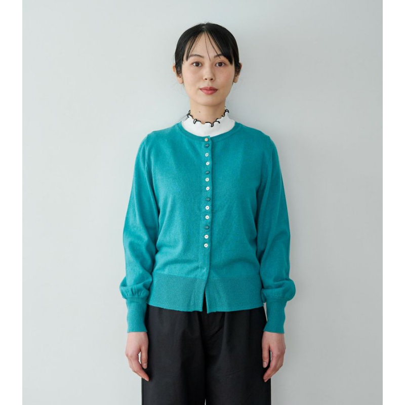 WOMEN 》PONT DE CHALONS / コットンカシミアMIXボタンカーディガン