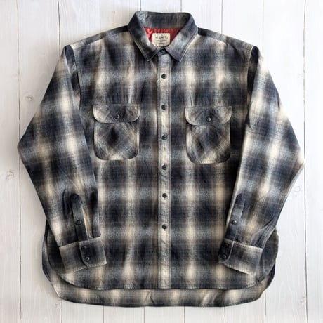 《 MEN 》 H.UNIT / Flannel check shirt ( BLACK )