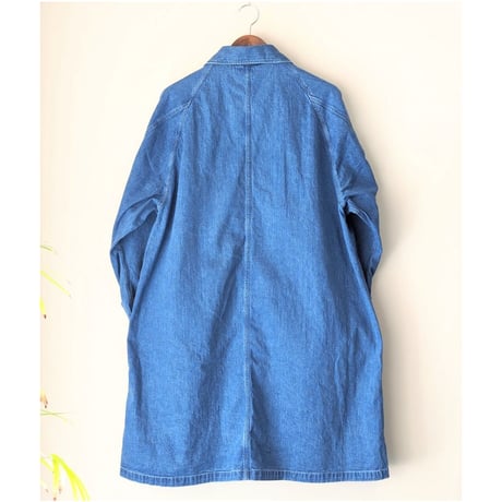《 Unisex 》H.UNIT / Denim soutien collar coat ( Washed )