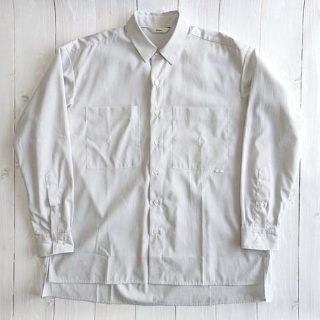《 Unisex 》ämne / PIMA STRIPE covered shirts  ( GRAY )