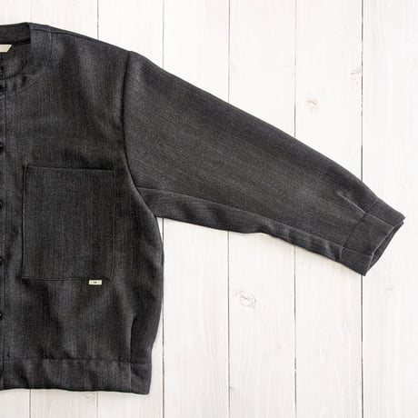 《 Unisex 》ämne / HERRINGBONE clerk crew ( BLACK )