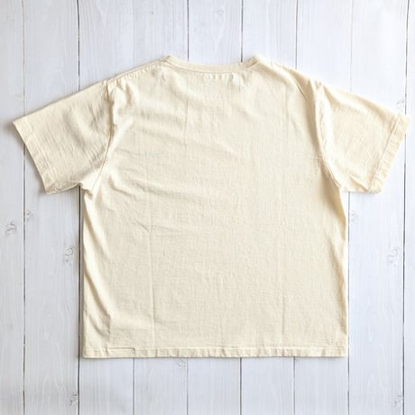 《 Unisex 》HATSKI / Crew Neck S/S Tee ( Vanilla )