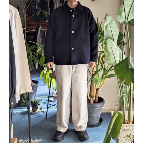 《 UNISEX 》 maillot mature / Double Face Beaver Coach Jacket ( NAVY )