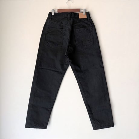 《 UNISEX 》 HATSKI / Loose Tapered Washi Denim ( BLACK )