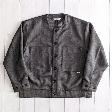 《 Unisex 》ämne / HERRINGBONE clerk crew ( GRAY )