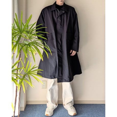 《 UNISEX 》 ämne / NYLON OX covered coat  (BLACK )