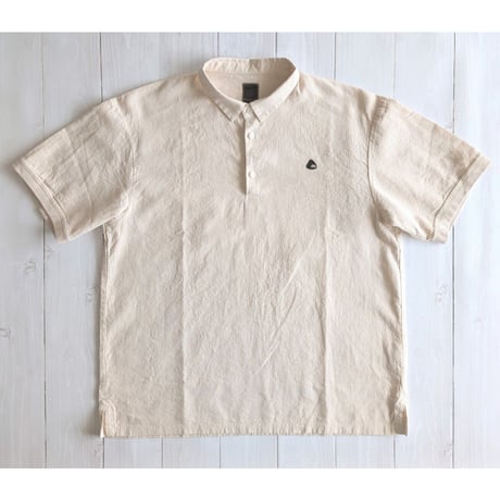 《 MEN 》 maillot / Linen Rich Polo Shirt-Tee ( IVORY )