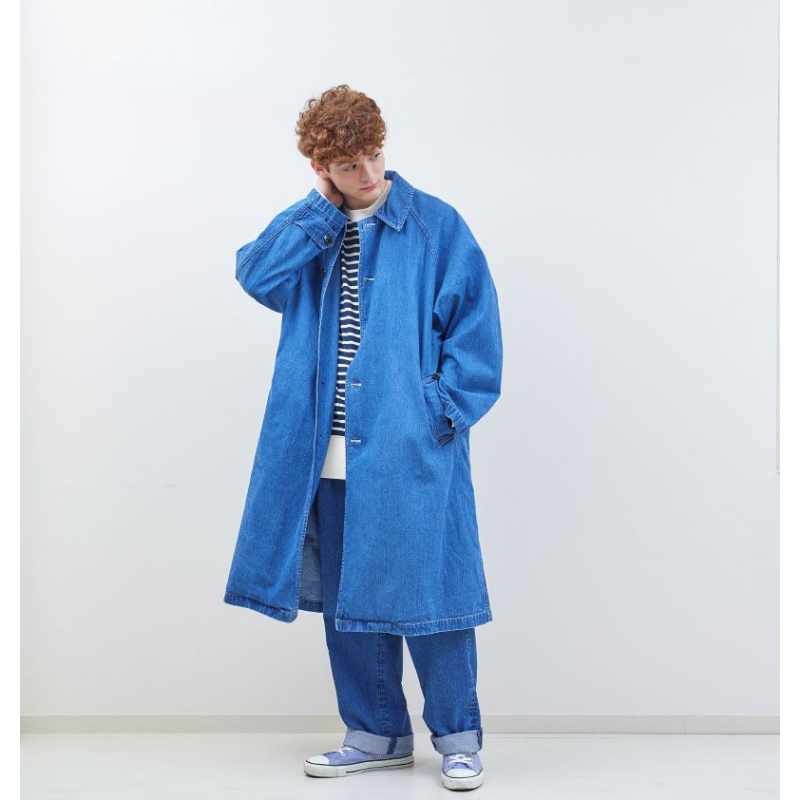 H.UNIT(エイチユニット)デニムステンカラーコート Unisex 》H.UNIT / Denim soutien collar coat (