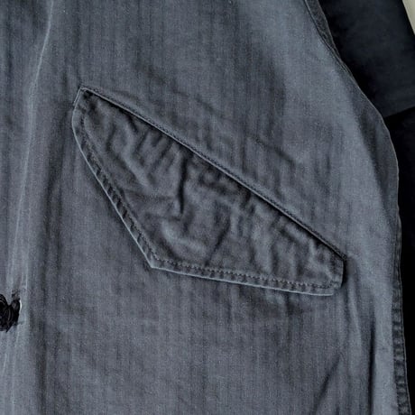 《 MEN 》 H.UNIT / HBT hooded jacket ( Used wash / Black )
