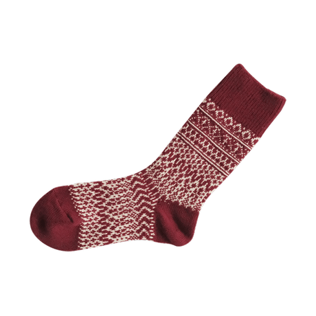 《 WOMEN 》 NISHIGUCHI KUTSUSHITA / ウールジャガードソックス S ( 4 colors )