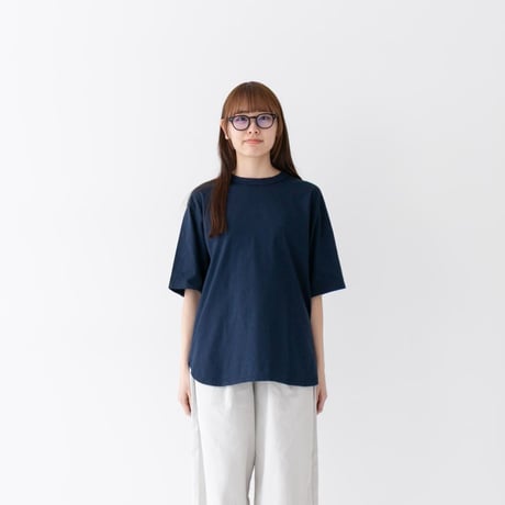 《 UNISEX 》 RINEN / 60/2スーピマ天竺 半袖ラウンドクルーネック ( シロ )